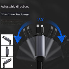 🔌 4 in 1 Retractable Charger – Fast, Smart & Compact
