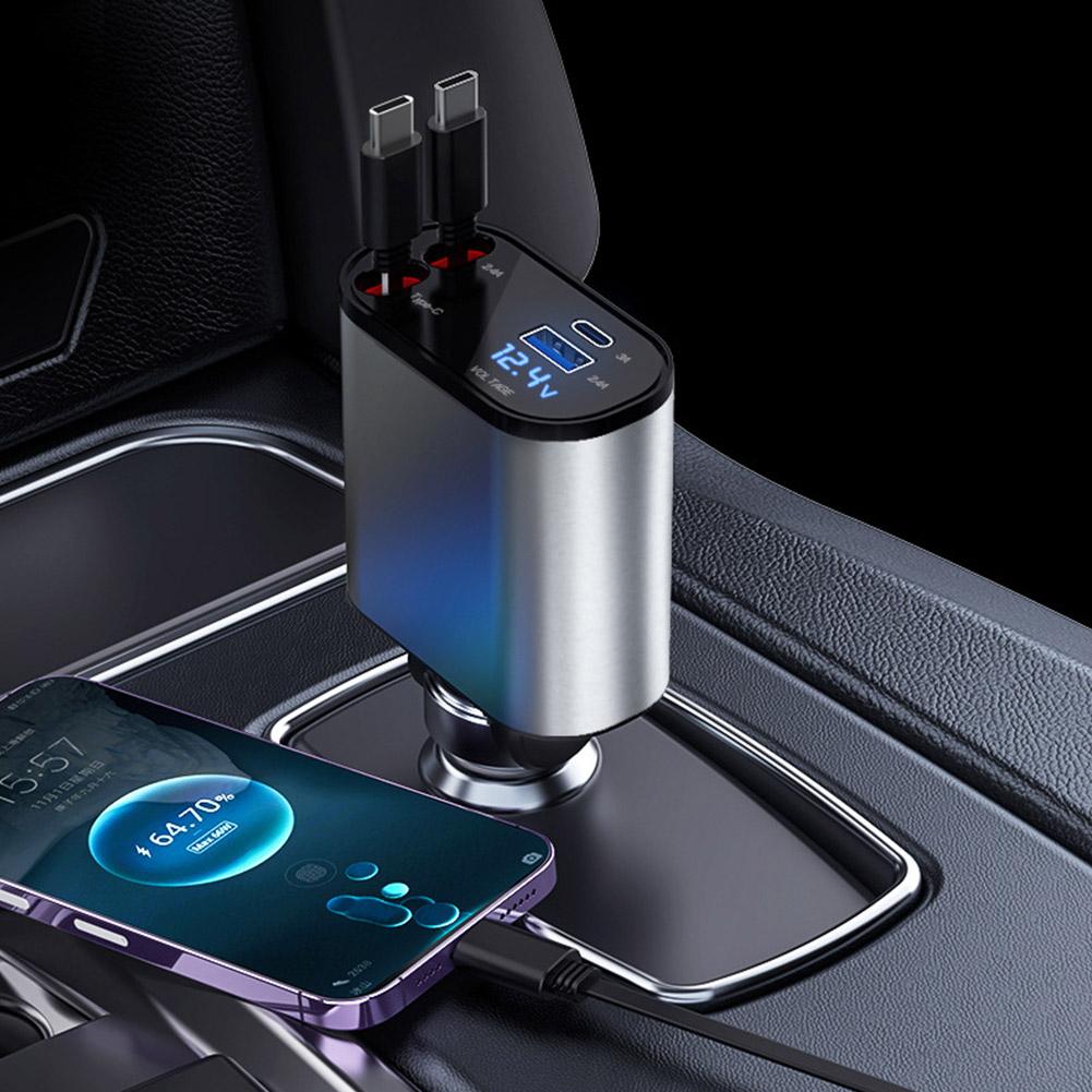 🔌 4 in 1 Retractable Charger – Fast, Smart & Compact