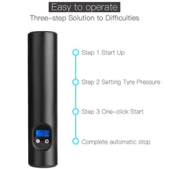 🔧 منفاخ إطارات بشاشة رقمية (قابل لإعادة الشحن عبر USB)