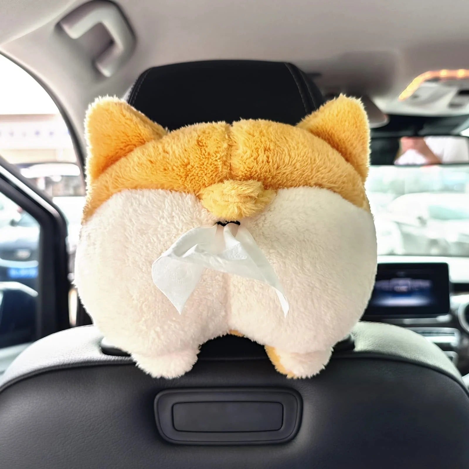 Tissue Box Cover Soft Adorable Corgi Butt Shaped