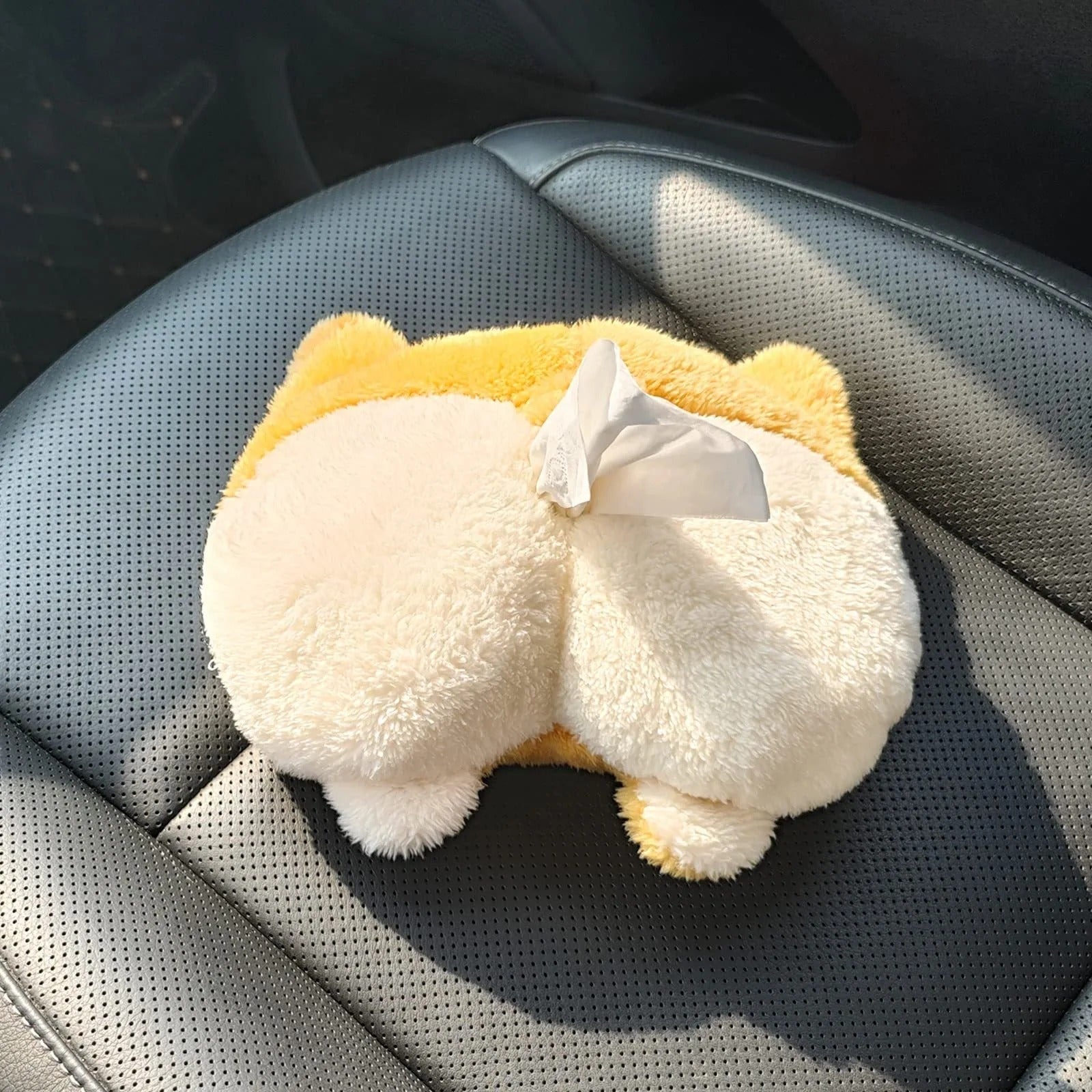 Tissue Box Cover Soft Adorable Corgi Butt Shaped